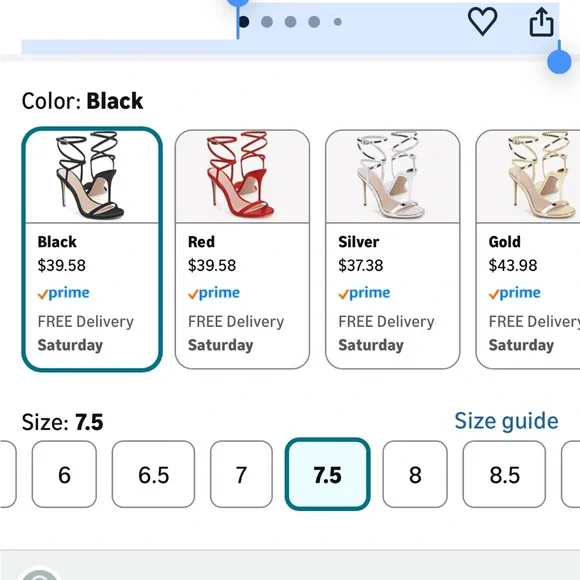 Chic Black Strappy Heels - Picture 4 of 5